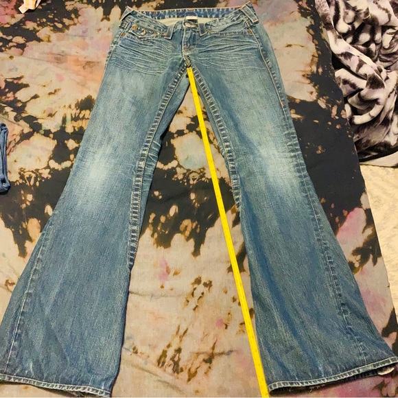 True Religion Joey Big T Flare Jeans Size 28 - Picture 1 of 11